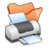 Folder orange printer